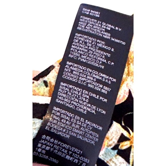 Womens Dark Floral Baby Doll Strappy V Neck‎ Fit & Flare Black / Yellow Size Med - Picture 9 of 11